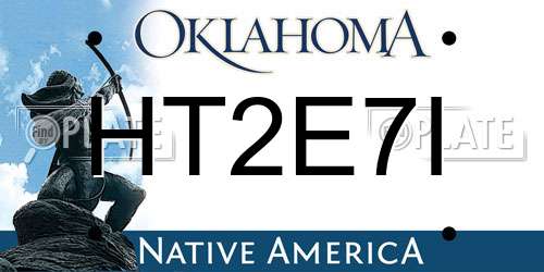 HT2E7I Oklahoma License Plate