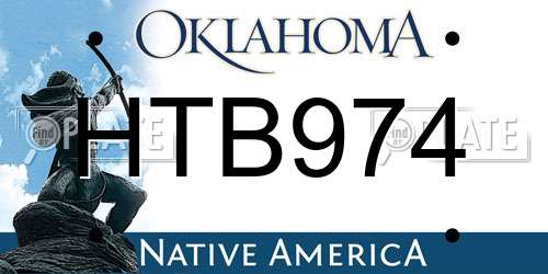 HTB974 Oklahoma License Plate