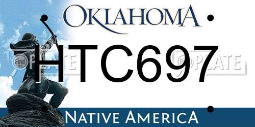 HTC697 Oklahoma License Plate