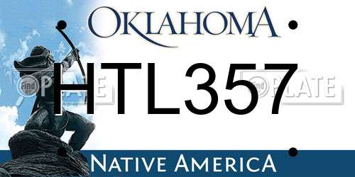 HTL357 Oklahoma License Plate