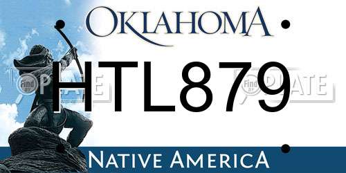 HTL879 Oklahoma License Plate