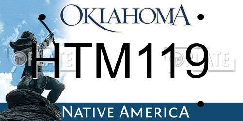 HTM119 Oklahoma License Plate