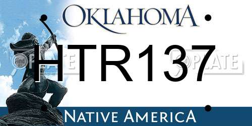 HTR137 Oklahoma License Plate