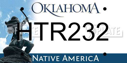 HTR232 Oklahoma License Plate