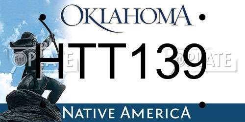 HTT139 Oklahoma License Plate