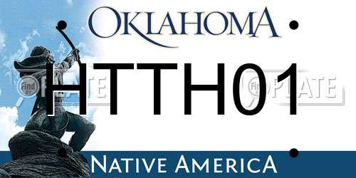 HTTH01 Oklahoma License Plate