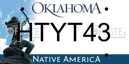HTYT43 Oklahoma License Plate