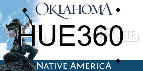 HUE360 Oklahoma License Plate