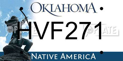 HVF271 Oklahoma License Plate