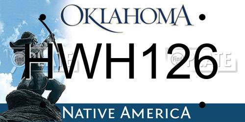 HWH126 Oklahoma License Plate