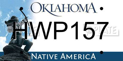HWP157 Oklahoma License Plate