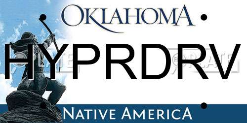 HYPRDRV Oklahoma License Plate