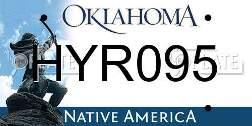 HYR095 Oklahoma License Plate