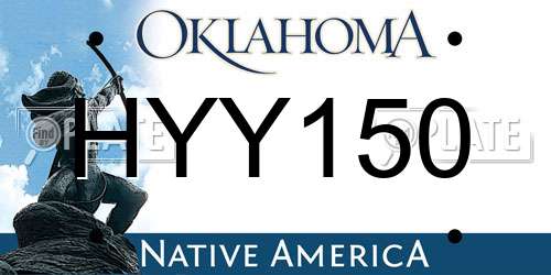 HYY150 Oklahoma License Plate