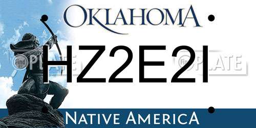 HZ2E2I Oklahoma License Plate