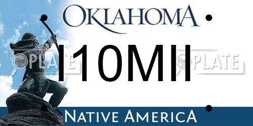 I10MII Oklahoma License Plate