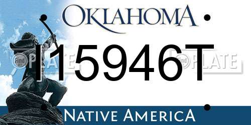 I15946T Oklahoma License Plate