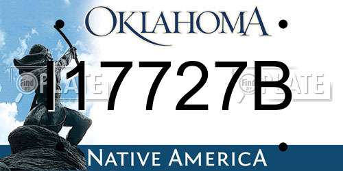 I17727B Oklahoma License Plate