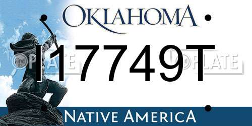I17749T Oklahoma License Plate
