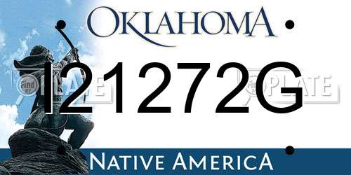 I21272G Oklahoma License Plate
