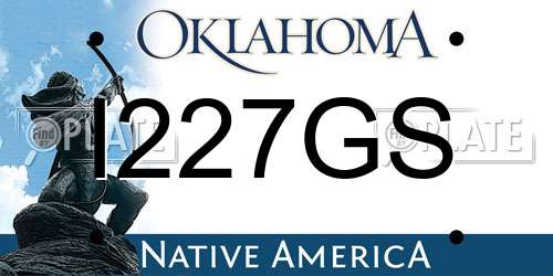 I227GS Oklahoma License Plate