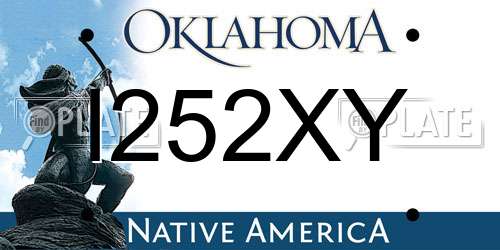 I252XY Oklahoma License Plate