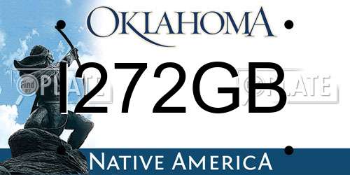 I272GB Oklahoma License Plate