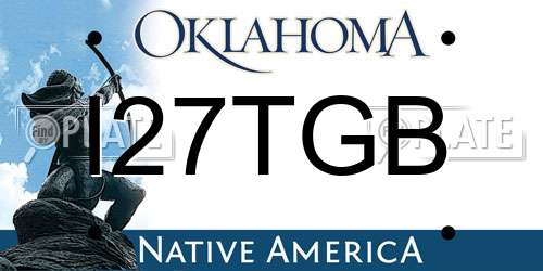 I27TGB Oklahoma License Plate