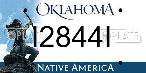 I2844I Oklahoma License Plate