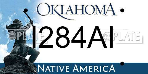 I284AI Oklahoma License Plate