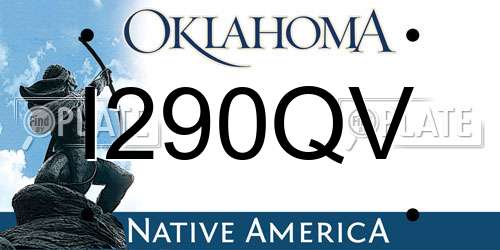 I290QV Oklahoma License Plate