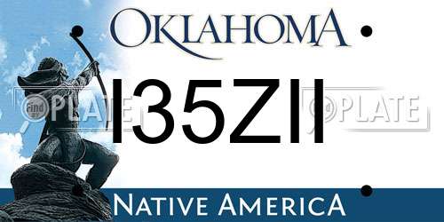 I35ZII Oklahoma License Plate