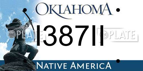 I387II Oklahoma License Plate