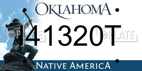 I41320T Oklahoma License Plate