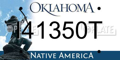 I41350T Oklahoma License Plate