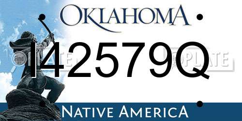 I42579Q Oklahoma License Plate