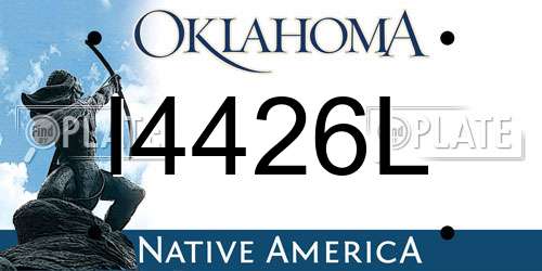 I4426L Oklahoma License Plate