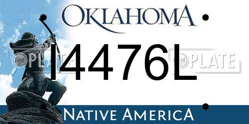 I4476L Oklahoma License Plate