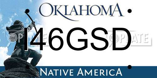 I46GSD Oklahoma License Plate