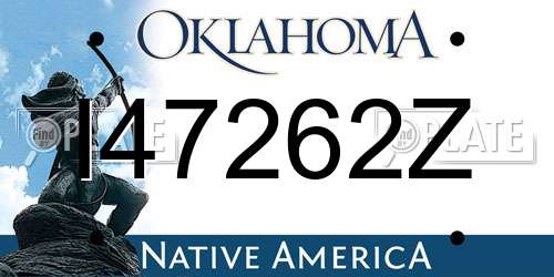 I47262Z Oklahoma License Plate