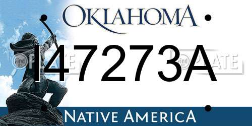 I47273A Oklahoma License Plate