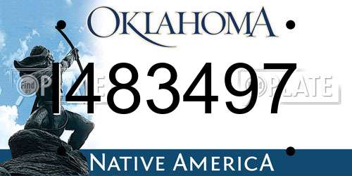 I483497 Oklahoma License Plate
