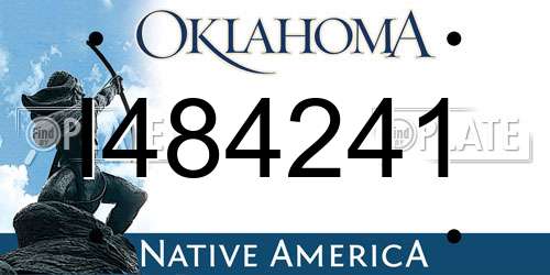 I484241 Oklahoma License Plate