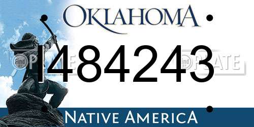 I484243 Oklahoma License Plate