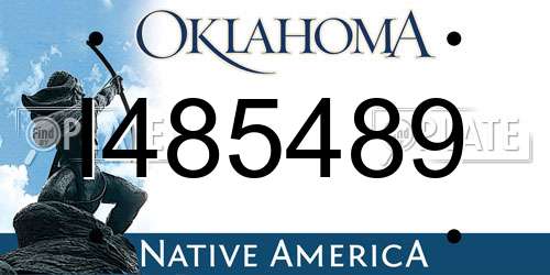 I485489 Oklahoma License Plate