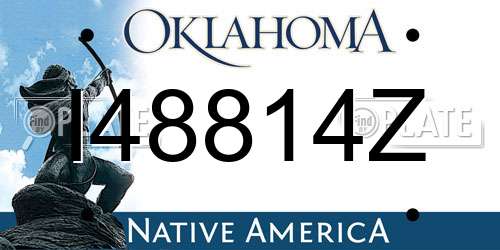 I48814Z Oklahoma License Plate
