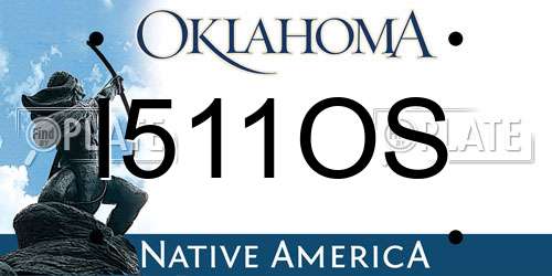 I511OS Oklahoma License Plate