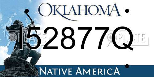 I52877Q Oklahoma License Plate