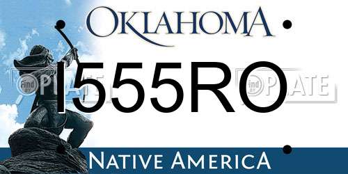 I555RO Oklahoma License Plate