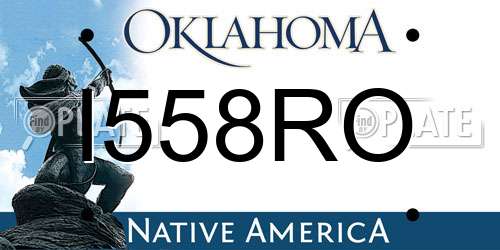 I558RO Oklahoma License Plate